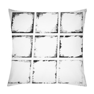 Personality  Set Of Inky Gray Frames Pillow Covers