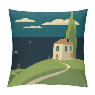 Personality  House By The Sea Pillow Covers