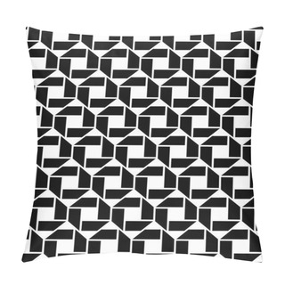 Personality  Monochrome Endless Vector Texture With Geometric Figures, Motif Pillow Covers