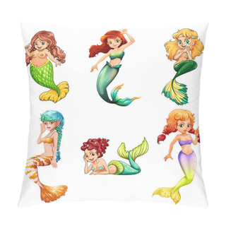 Personality  Beautiful Mermaids Pillow Covers