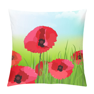 Personality  Poppy Flower Pillow Covers