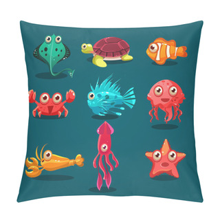 Personality  Cartoon Marine Animals Pillow Covers