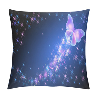 Personality  Flying Butterfly With Sparkle And Blazing Trail Pillow Covers