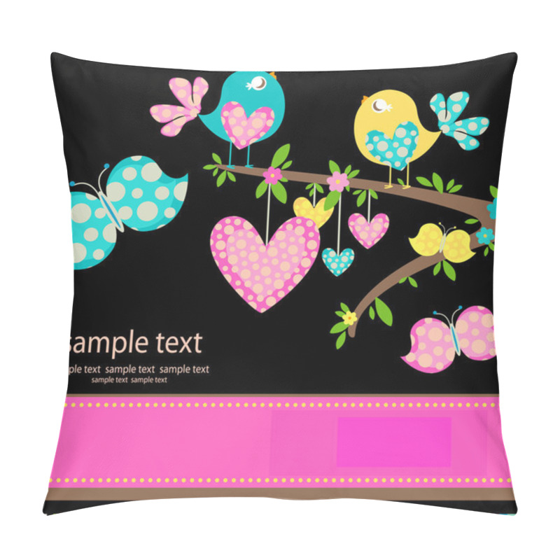 Personality  Birds in love pillow covers