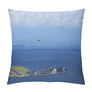 Personality  Airplane Departure From Rio Pillow Covers