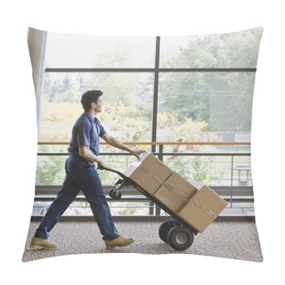 Personality  Young Man Moving Boxes Pillow Covers