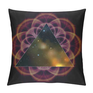 Personality  Vector Triangle Framed Space Illustration Pillow Covers