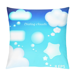 Personality  Dialog Vector Clouds Pillow Covers