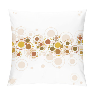 Personality  Background With Brown Circles Pillow Covers
