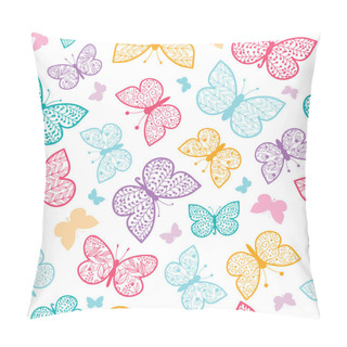 Personality  Floral Butterflies Vector Seamless Pattern Background Pillow Covers