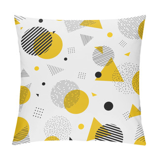 Personality  Abstract Colorful Geometric Yellow Black Colors Pattern Modern Decoration. You Can Use For Artwork Design, Ad, Poster, Brochure, Cover Report. Vector Eps10 Pillow Covers