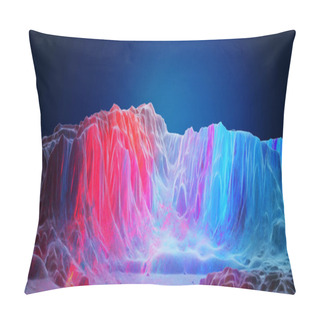 Personality  3D Rendering Of Low Poly Mountains, Colored Illustration  Pillow Covers