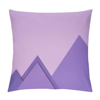 Personality  Purple Paper Mountains On Light Violet Background Pillow Covers
