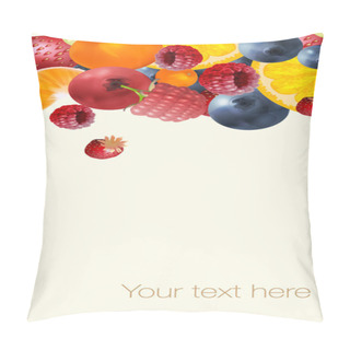 Personality  Tasty Fruits Vector Illustration   Pillow Covers