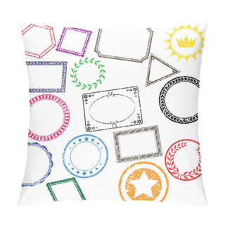 Personality  Grunge Stamps Pillow Covers