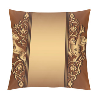 Personality  Vector Nature And Animal Vintage Border. Pillow Covers