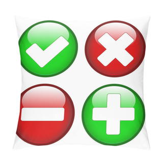 Personality  Tick Cross Minus Plus Signs Pillow Covers