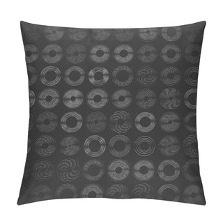 Personality  Abstract Spiral, Twist. Radial Swirl, Twirl Curvy, Wavy Lines Element. Circular, Concentric Loop Pattern. Revolve, Whirl Design. Whirlwind, Whirlpool Illustration Pillow Covers
