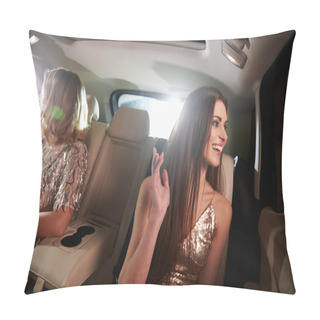 Personality  Women Sitting In In Car  Pillow Covers
