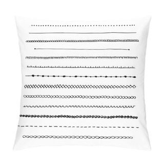 Personality  Ink Hand-drawn Line Border Set. Pillow Covers