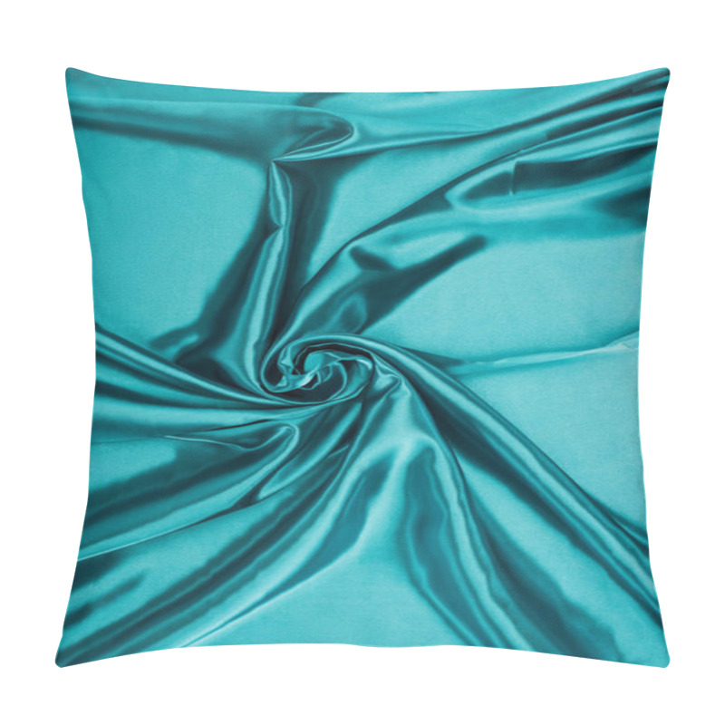 Personality  turquoise shiny satin fabric background pillow covers