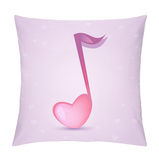 Personality  Musical Love Key. Vector Illustration. Pillow Covers