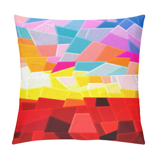 Personality  Abstract Colorful Geometrical Artwork,Abstract Graphical Art Background Texture,Modern Conceptual Art Pillow Covers