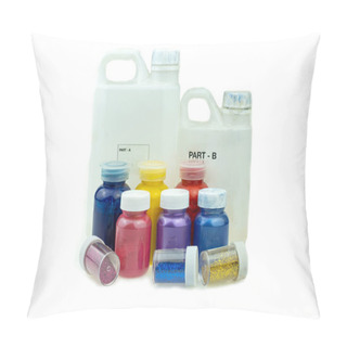 Personality  Mixing Color Epoxy Resin In Plastic Cup Pillow Covers