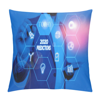 Personality  Text Sign Showing 2020 Predictions. Conceptual Photo Statement About What You Think Will Happen In 2020 Picture Photo System Network Scheme Modern Technology Smart Device. Pillow Covers