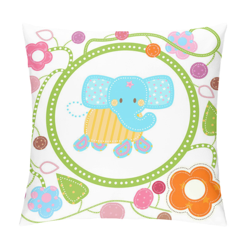 Personality  Sweet blue elephant pillow covers