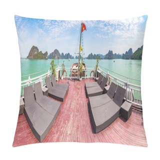 Personality  Panorama Of World Natural Heritage Halon Bay, Vietnam In A Summer Day Pillow Covers