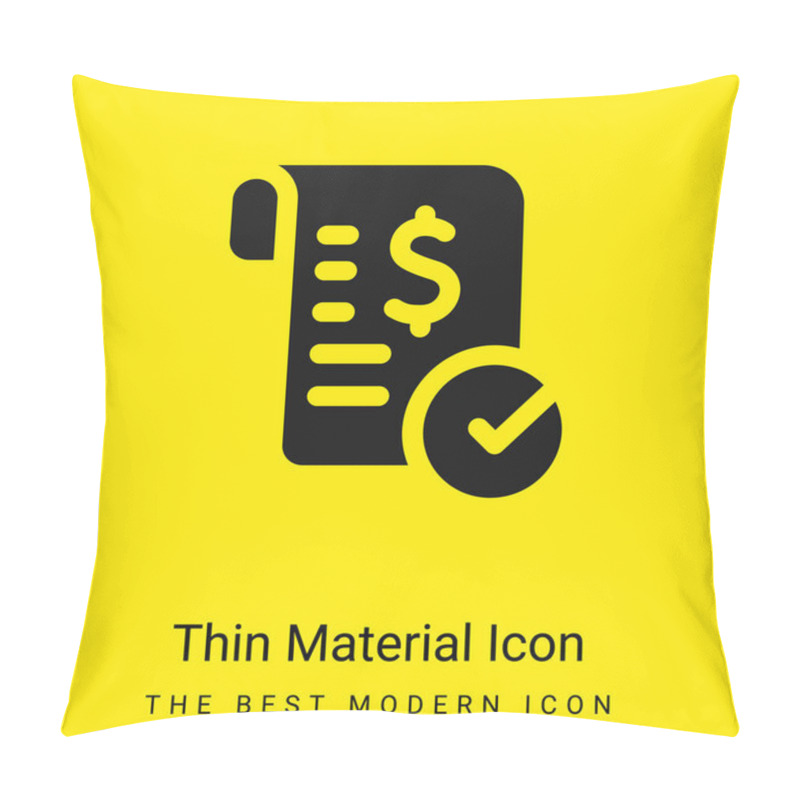 Personality  Bill Minimal Bright Yellow Material Icon Pillow Covers