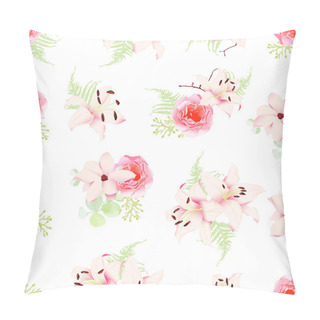 Personality  Small Romantic Bouquets Seamless Vector Pattern Pillow Covers