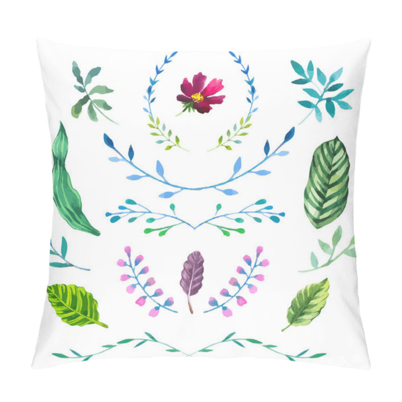 Personality  Vector Illustration. Hand-painted Watercolor Design Elements.  pillow covers