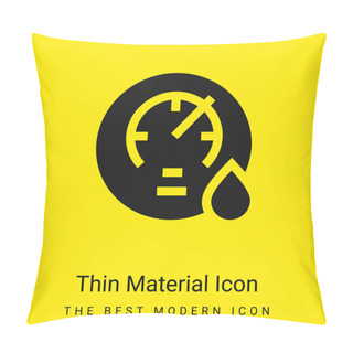 Personality  Barometer Minimal Bright Yellow Material Icon Pillow Covers
