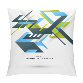 Personality  Geometric Background With Triangles Pattern Pillow Covers