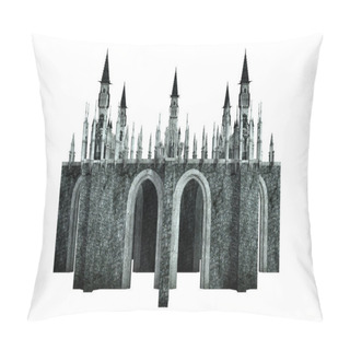 Personality  3D Rendering Fantasy Dragon Castle On White Pillow Covers