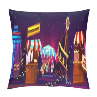 Personality  Vector Carnival Concept, Circus Entertainment, Travelling Festival Pillow Covers