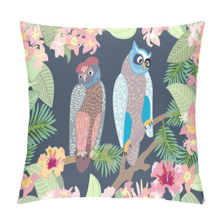Personality  Garden And Owls. Pillow Covers