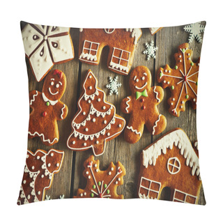 Personality  Christmas Gingerbread Cookies Pillow Covers