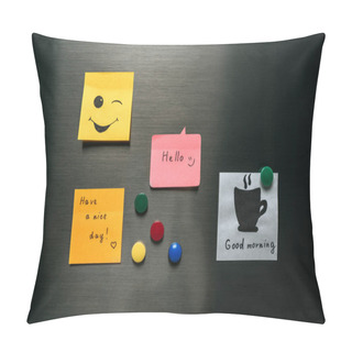Personality  Notes With Wishes And Magnets Hanging On Fridge Pillow Covers