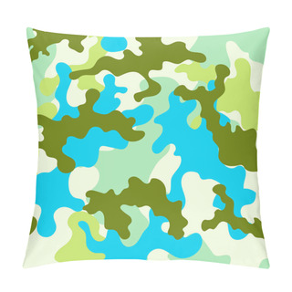 Personality  Fashionable Camouflage Green Blue Pillow Covers
