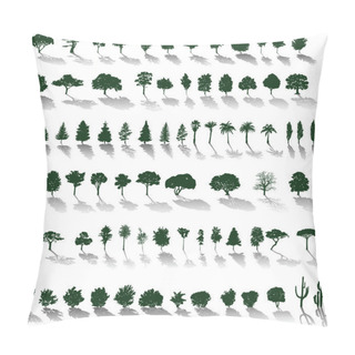Personality Vector Trees With Shadows Pillow Covers