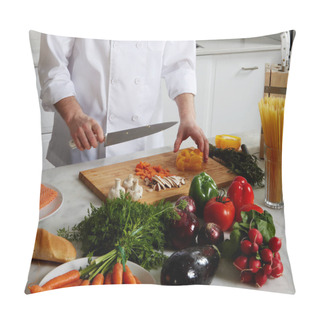 Personality  Cook Eggplant Slices, Tomato, For The Preparation Of Pasta Dishes, Vegetables And Fresh Fish Two Steaks Pillow Covers