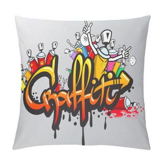 Personality  Graffiti Characters Print Pillow Covers