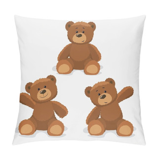 Personality  Teddy Bears Set Pillow Covers