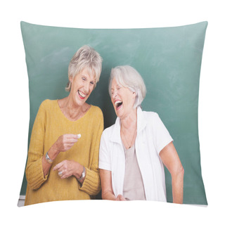 Personality  Two Senior Women Pillow Covers