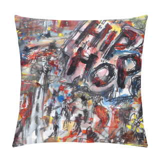 Personality  Hip Hop Abstract Painting Pillow Covers
