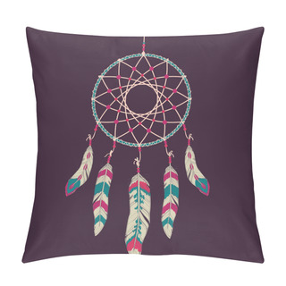 Personality  Vector Colorful Illustration Of Dream Catcher Pillow Covers