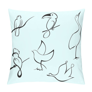 Personality  Bird Design Set Pillow Covers
